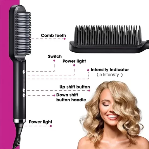 Makkafinds® 2-in-1 HAIR STRAIGHTENER COMB