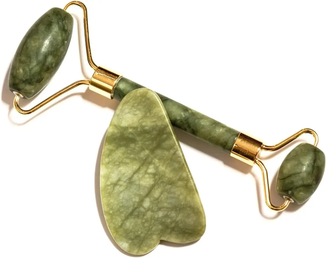 Makkafinds®Roller for Face Eyes Neck Body 100% Real Natural Stone Beauty Massage Anti Aging Treatment