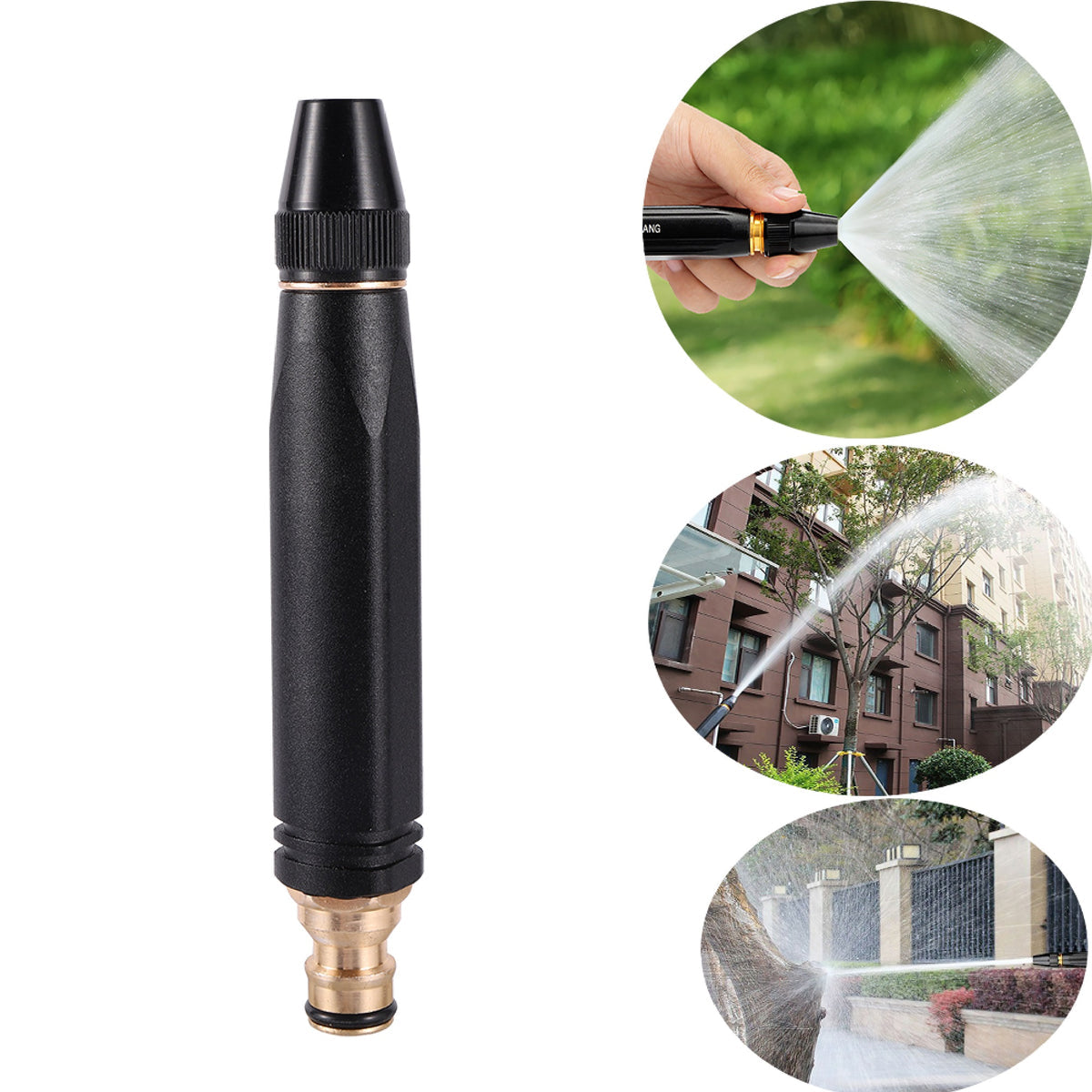 Makkafinds® Metal Body Black Nozzle - Cleans Effortlessly