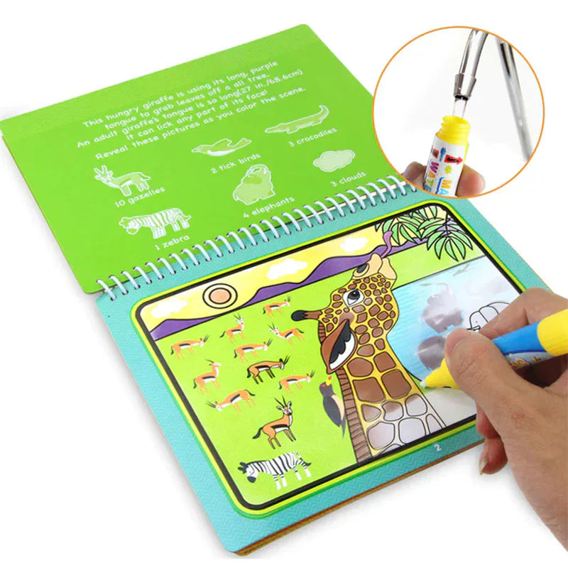 Makkafinds® Magic Water Drawing Coloring Book