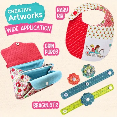 Makkafinds® Snap Button Tool Kit With 20 Tich Button