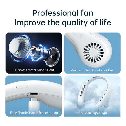 Makkafinds® Mini Neck Portable Air Cooler Fan