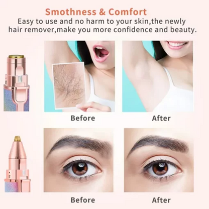 Makkafinds® 2 in 1 Electric Face Hair Remover