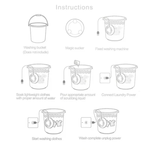 Makkafinds® 3 In 1 Mini Washing Machine Portable Rotating washer