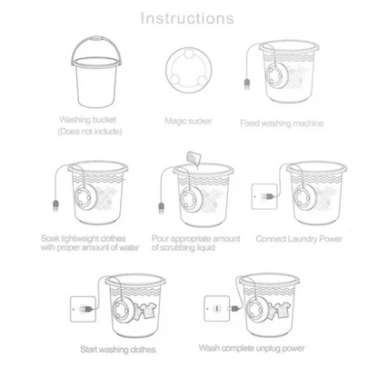 Makkafinds® 3 In 1 Mini Washing Machine Portable Rotating washer