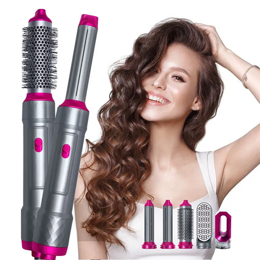 Makkafinds® 5 In 1 Hair Dryer Straightener And Curler