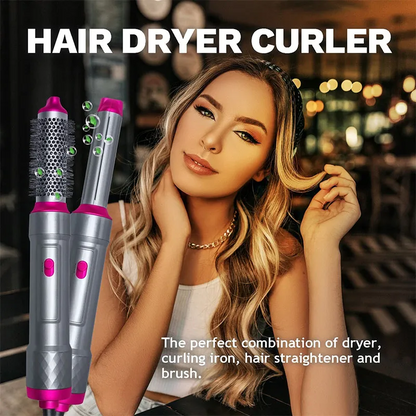 Makkafinds® 5 In 1 Hair Dryer Straightener And Curler