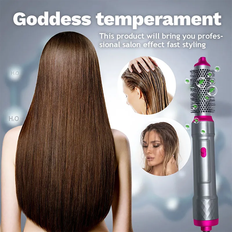 Makkafinds® 5 In 1 Hair Dryer Straightener And Curler