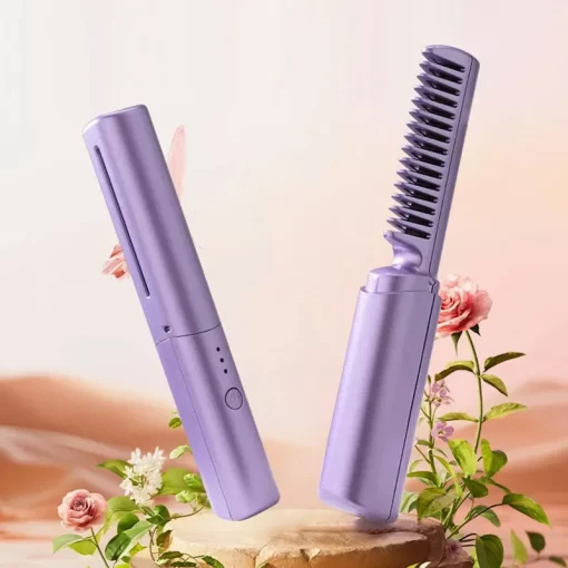 Makkafinds® Travel Comb Cordless Rechargeable Hair Straightener