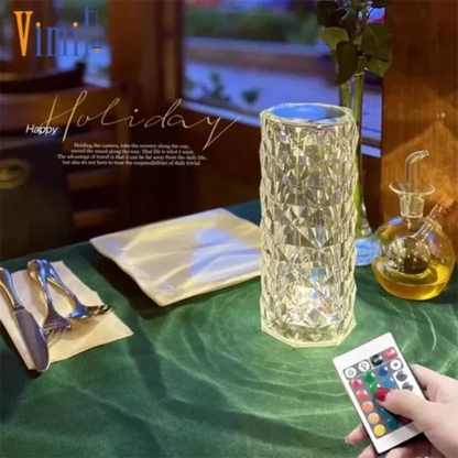 Makkafinds® Crystal Lamp Diamond Light Projector 16 Colors Touch & Remote Control