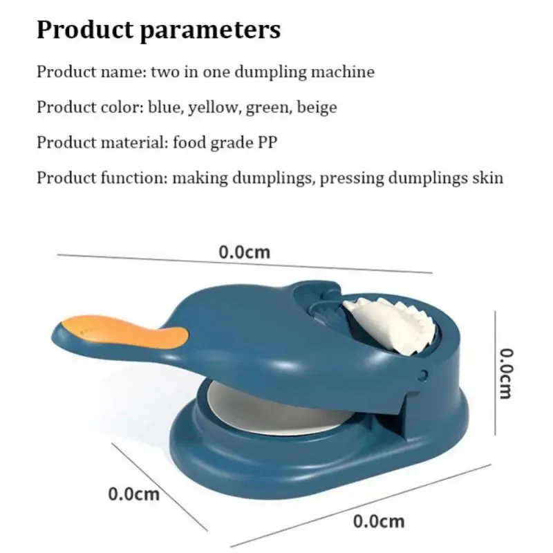 Makkafinds® 2 In 1 Efficient Dumpling Maker Manual Dough Presser