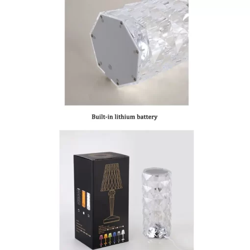 Makkafinds® Crystal Lamp Diamond Light Projector 16 Colors Touch & Remote Control