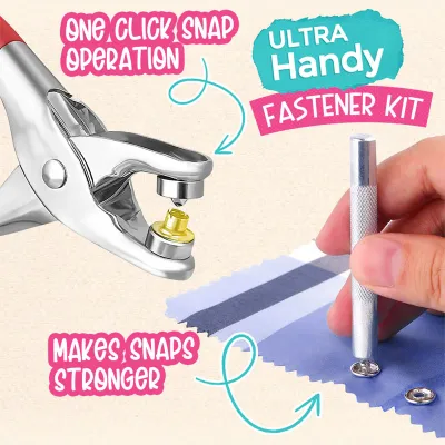 Makkafinds® Snap Button Tool Kit With 20 Tich Button