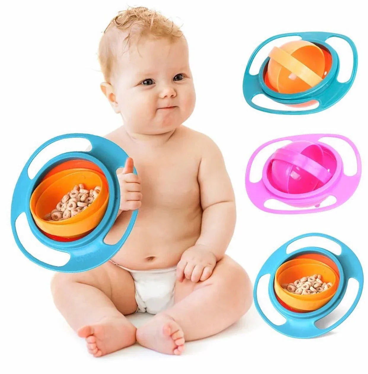 Makkafinds®Gyro Bowl for kids | 360 Degree bowl